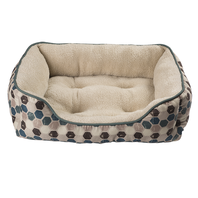 HY-12 Tryckt pongee rektangel omfamning Pet Bed