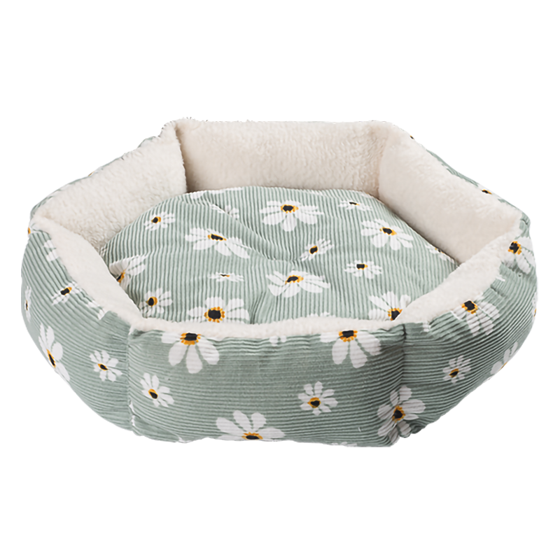 HY-28 Daisy print manchester Plysch Pet Bed Bed